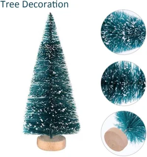 Mini kunstkerstboom - tafelmodel blauwgroen