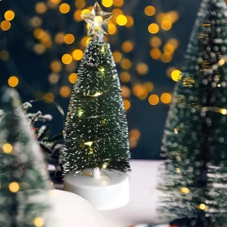 Mini Kunstkerstboom Tafelmodel - Set van 3 - Groen - 17/19/22 cm