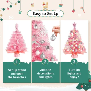 Mini kunstkerstboom voor tafeldecoratie