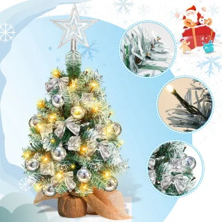 Mini kunstkerstboom zilver