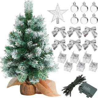 Mini kunstkerstboom zilver