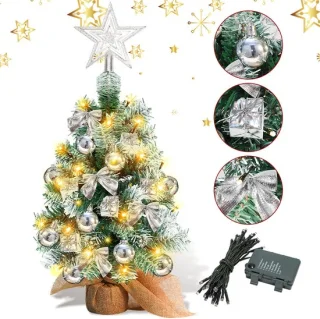 Mini kunstkerstboom zilver