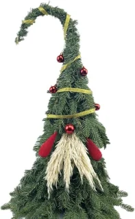 Miniatuur kerstboom met houten voet