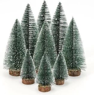 Miniatuur kunstkerstbomen - groen - 10/15/20 cm