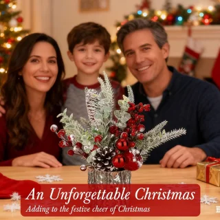 Miniatuur kunstkerstboom tafelmodel - rood