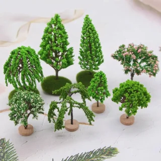 Minimodelboom kunstboom 5x5x5 cm groen