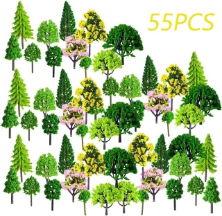 Model Trees 55-delig Miniatuur Mix Kleur