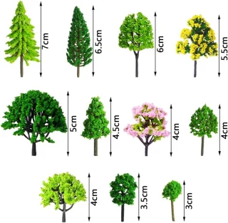 Model Trees 55-delig Miniatuur Mix Kleur