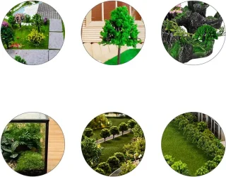Model Trees 55-delig Miniatuur Mix Kleur
