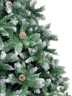 ModernStore kunstkerstboom met sneeuwdecoratie en dennenappels – 120 cm