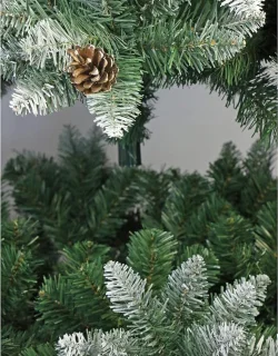 ModernStore kunstkerstboom met sneeuwdecoratie en dennenappels – 120 cm