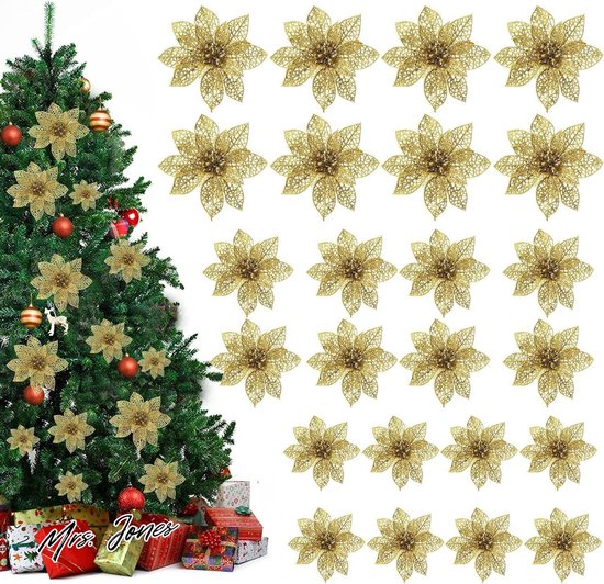 Mrs. Jones Kunstbloemen Kerstster 24 stuks
