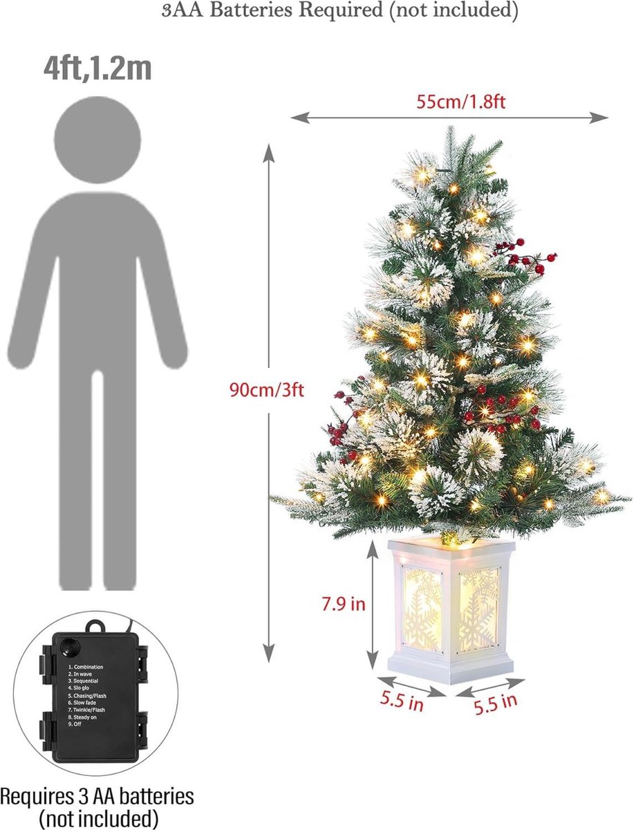 Mrs. Jones Kunstkerstboom 90 cm 2 stuks