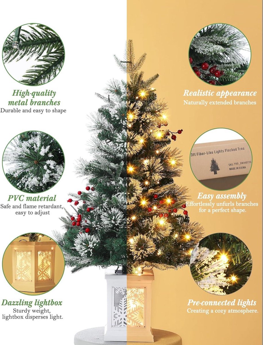 Mrs. Jones Kunstkerstboom 90 cm 2 stuks