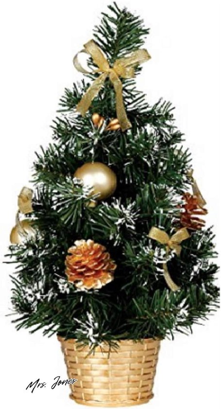 Mrs. Jones Mini-kerstboom 0,3m groen goud