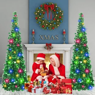 Mrs. Jones Pailletten Kunstkerstboom 150 cm groen