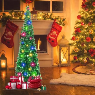 Mrs. Jones Pailletten Kunstkerstboom 150 cm groen
