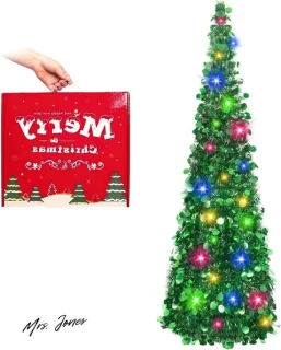 Mrs. Jones Pailletten Kunstkerstboom 150 cm groen