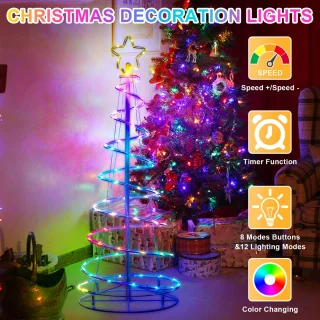 MUPOO Spiraal Kerstboom Kerstverlichting