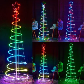 MUPOO Spiraal Kerstboom RGB 1,2 m