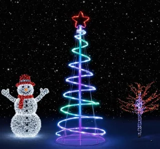 MUPOO Spiraal Kerstboom RGB 1,2 m