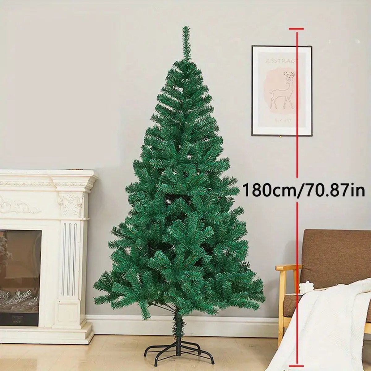 MyLucinda Kunstkerstboom 180cm PVC met metalen standaard