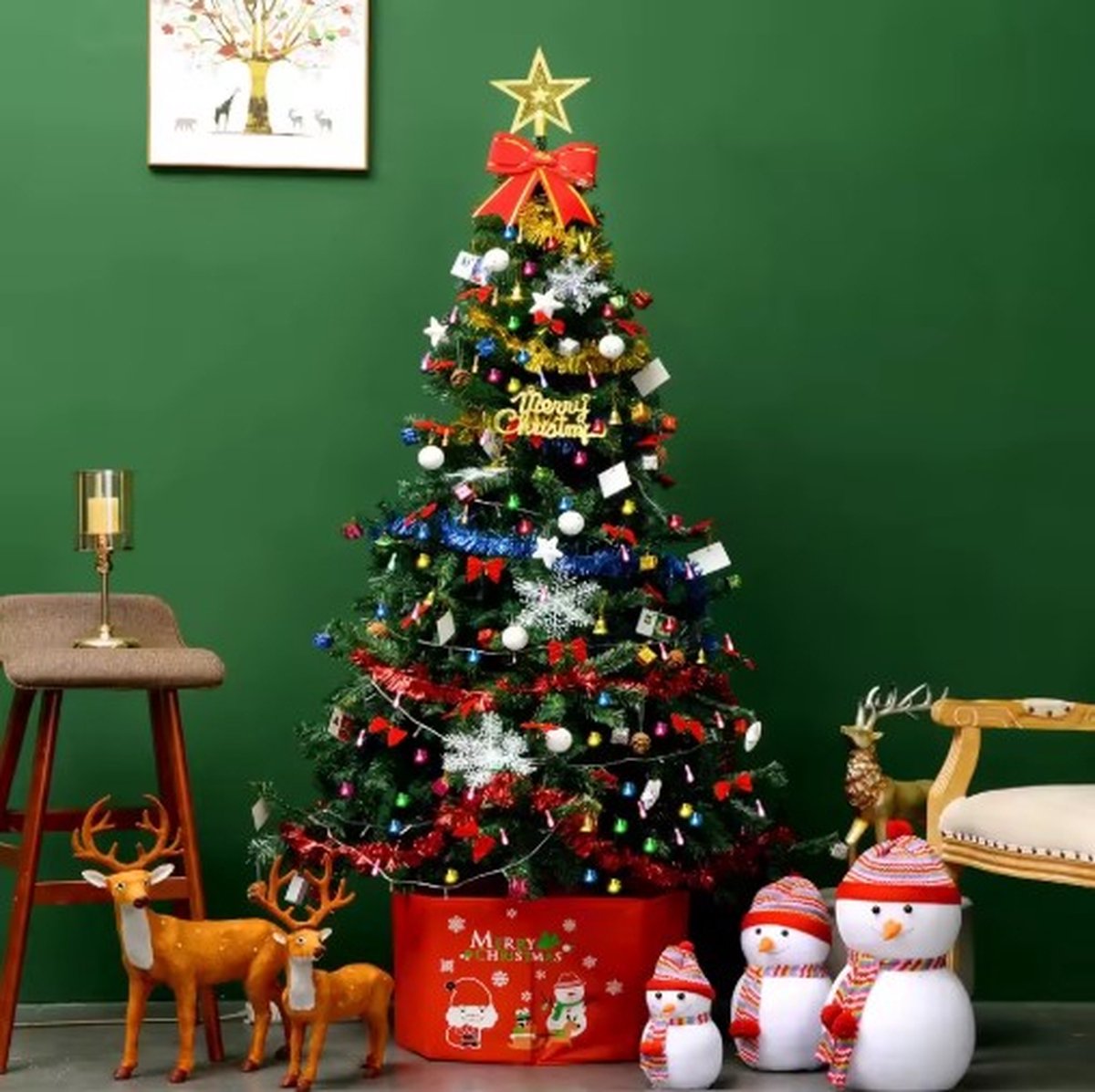 MyLucinda Kunstkerstboom 180cm PVC met metalen standaard