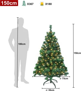 NAIZY Kunstkerstboom 150 cm Dennenboom Groen