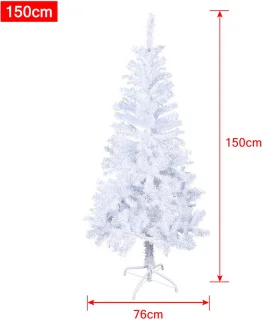 NAIZY Kunstkerstboom Dennenboom 150 cm PVC Wit