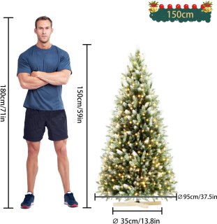 Wat vinden we goed aan de NAIZY Kunstkerstboom Dennenboom 150 cm
