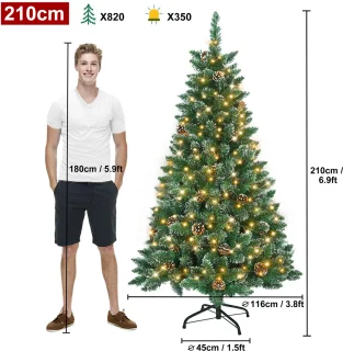 NAIZY Kunstkerstboom PVC 210 cm