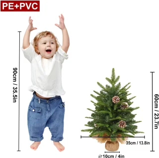 NAIZY Mini Kunstkerstboom 60 cm