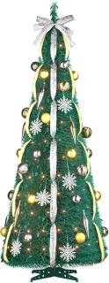 NAIZY Pop-up kunstkerstboom 150 cm zilver/goud