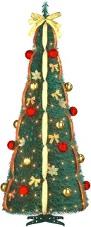 NAIZY Pop-up kunstkerstboom 180 cm roodgoud