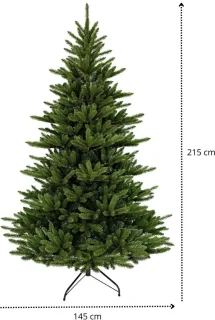 Niceey Kunstkerstboom 215cm Groen Metalen Standaard