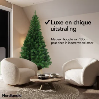 Nordlandia Kunstkerstboom 180 cm Groen Metalen Standaard