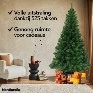 Nordlandia Kunstkerstboom 180 cm Groen Metalen Standaard