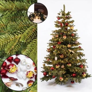 Nordmann kerstboom met decoratie 180 cm van Christmas1967