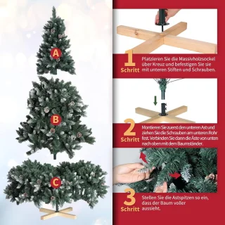 Nordmann Kunstkerstboom 180 cm incl. houten standaard