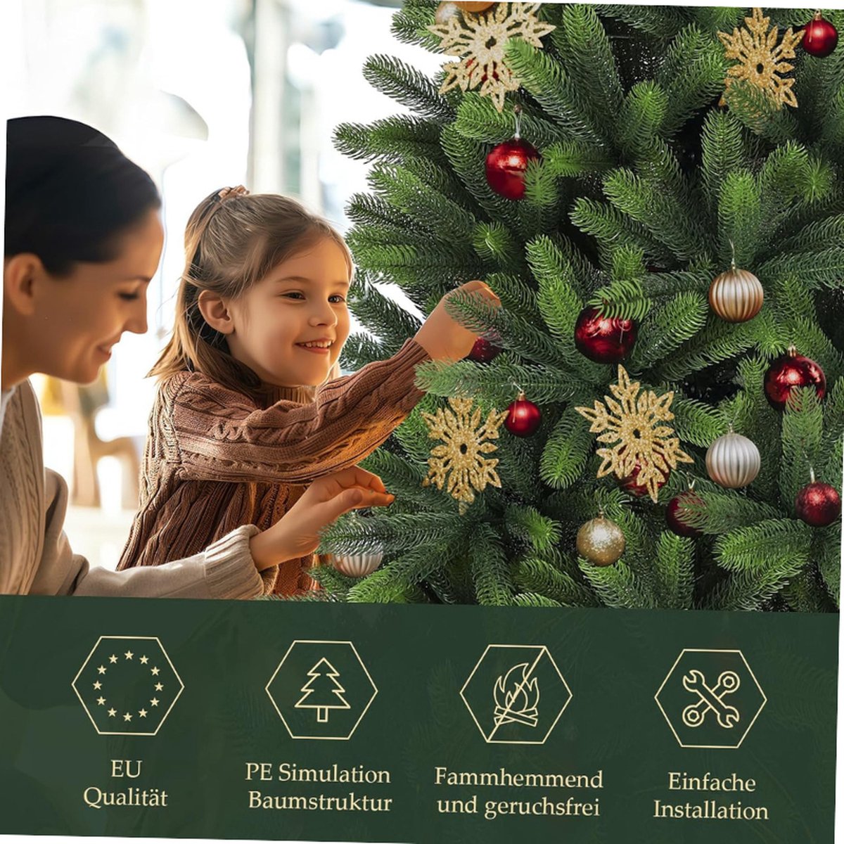 Nordmann Kunstkerstboom 180 cm PE met Standaard