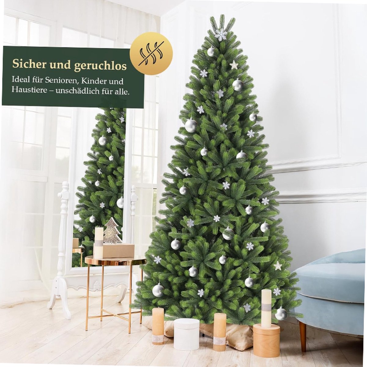 Nordmann Kunstkerstboom 180 cm PE met Standaard