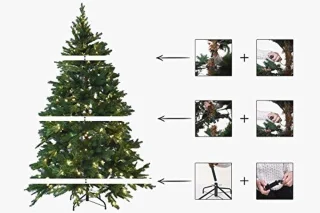 Nordmannspar Kunstkerstboom 180 cm
