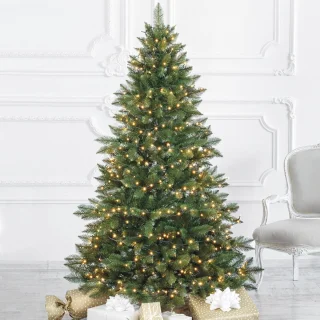 Nordmanntanne Kunstkerstboom 180 cm met Houten Standaard