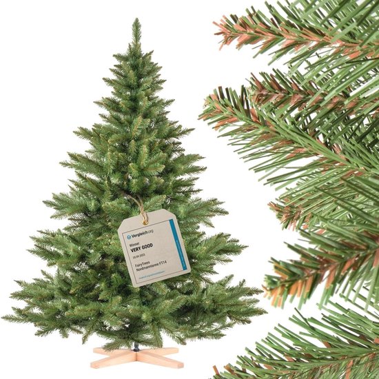 Nordmanntanne Kunstkerstboom 180 cm met Houten Standaard