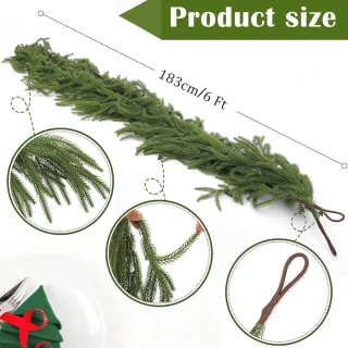 Norfolk Pine Kunstkrans 183 cm