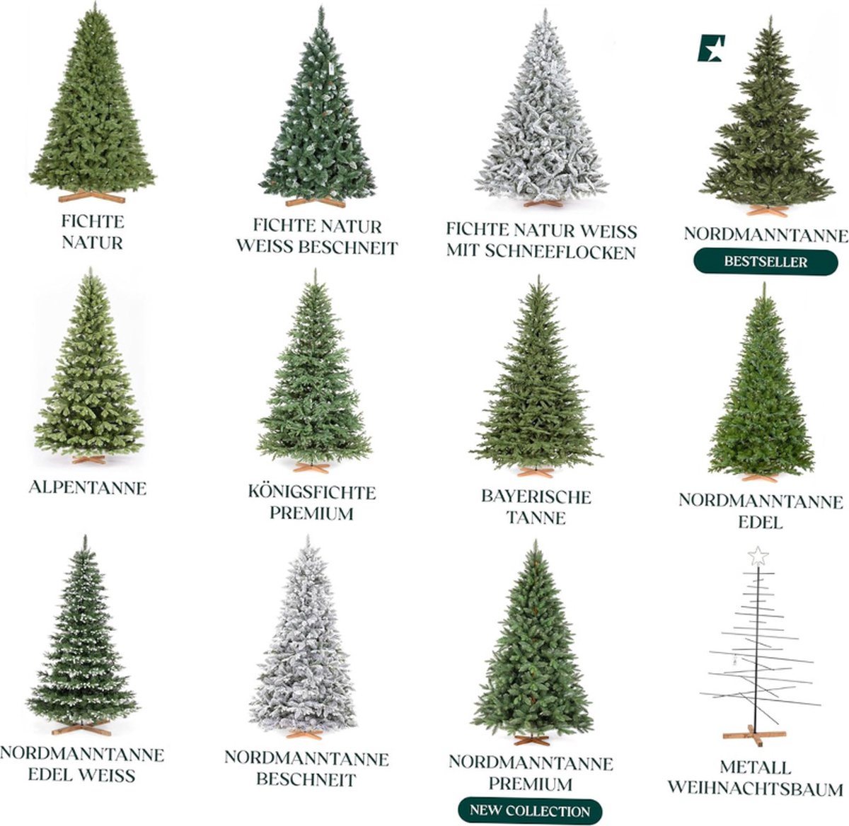 Normanntanne FT14 FT15 Kunstkerstboom 220 cm
