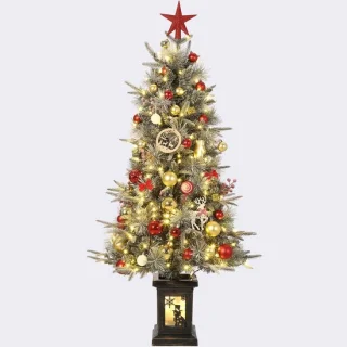 Omgoods kunstkerstboom met verlichting 120 cm