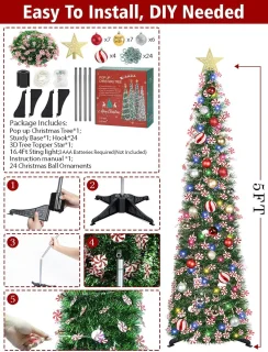 Onbekend merk Kunstkerstboom Potloodboom 150 cm - Groen - Set van 1