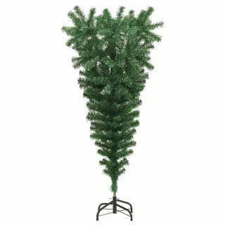 Op zijn kop staande kunstkerstboom