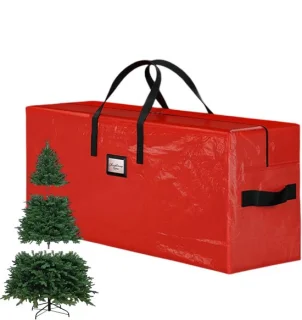 Opbergkoffer kunstboom 8/9 voet rood
